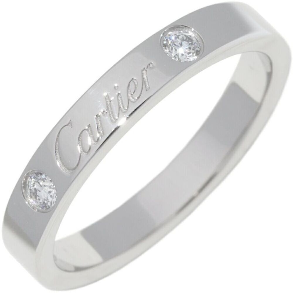 Cartier C de Cartier Pt950 Diamond Ring Size 52